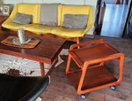 REFINISHED Danish Mid Century Modern Teak Reversible Tray Top Bar Cart by Sika Mobler 10