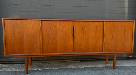 REFINISHED Danish Mid Century Modern Teak Sideboard by Gunni Omann for Axel Christensen 79"