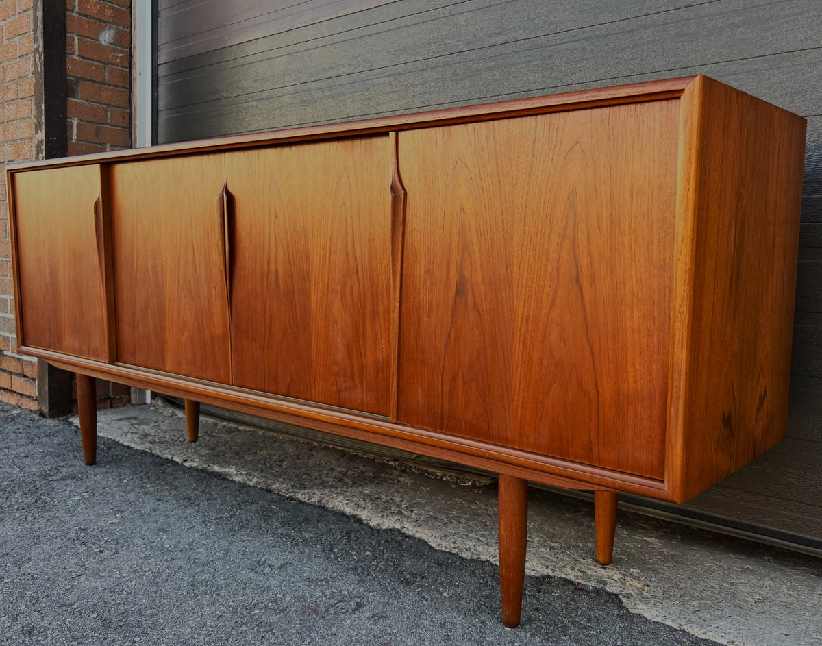 REFINISHED Danish Mid Century Modern Teak Sideboard by Gunni Omann for Axel Christensen 79