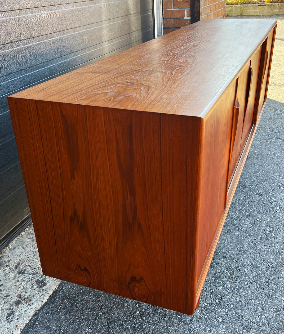 REFINISHED Danish Mid Century Modern Teak Sideboard by Gunni Omann for Axel Christensen 79