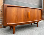 REFINISHED Danish MCM Teak Tambour Sideboard by Johannes Andersen 63