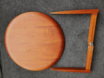 REFINISHED Danish Modern Teak Tray Table by Willumsen & Engholm for Fritz Hansen, Model 4508 10