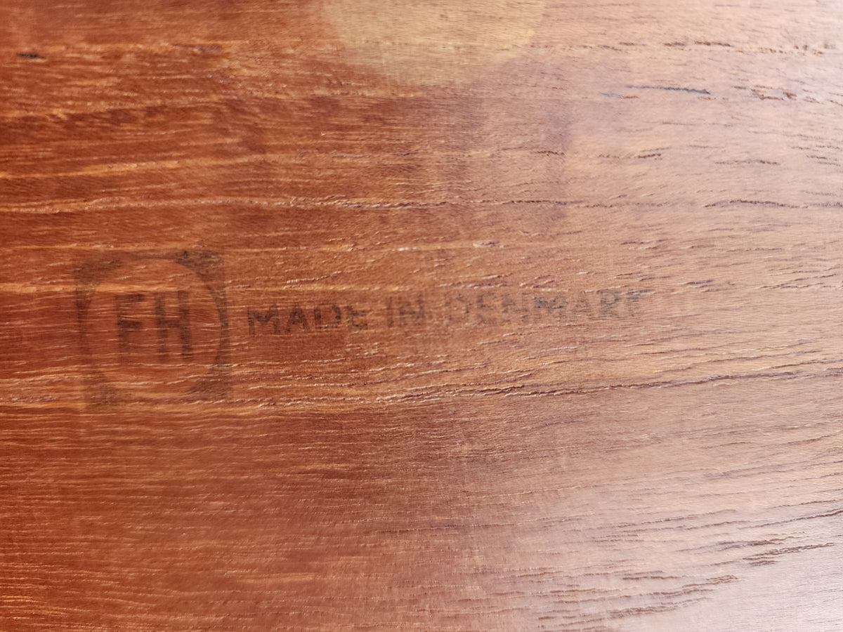 REFINISHED Danish Modern Teak Tray Table by Willumsen & Engholm for Fritz Hansen, Model 4508