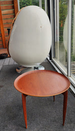 REFINISHED Danish Modern Teak Tray Table by Willumsen & Engholm for Fritz Hansen, Model 4508 5