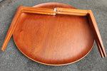 REFINISHED Danish Modern Teak Tray Table by Willumsen & Engholm for Fritz Hansen, Model 4508 9