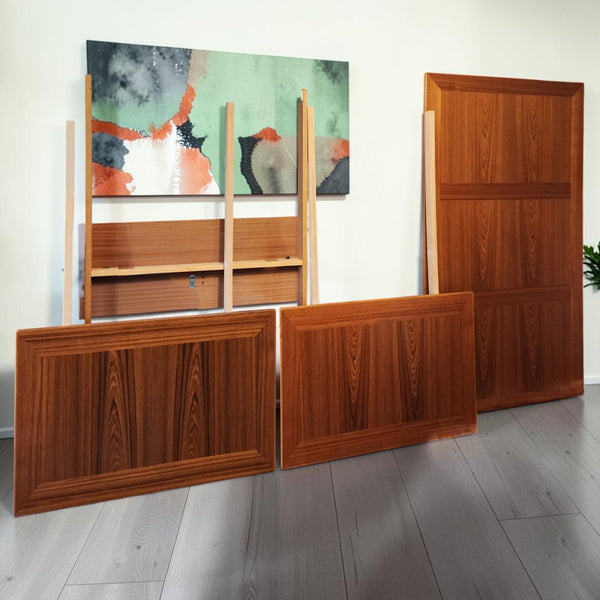 Danish Mid Century Modern Teak Draw Leaf Table by Skovby 71"-126"