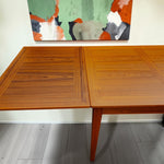 Danish Mid Century Modern Teak Draw Leaf Table by Skovby 71
