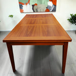 Danish Mid Century Modern Teak Draw Leaf Table by Skovby 71