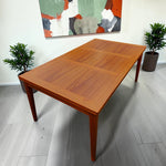 Danish Mid Century Modern Teak Draw Leaf Table by Skovby 71
