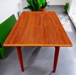 REFINISHED Danish Mid Century Modern Teak Accent Table w Shelf 11