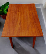 REFINISHED Danish Mid Century Modern Teak Accent Table w Shelf 12