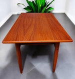 REFINISHED Danish Mid Century Modern Teak Accent Table w Shelf 2