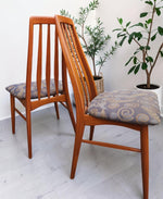 6 REFINISHED Danish Mid Century Modern Teak Chairs by Niels Koefoed, model Eva 3