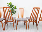 6 REFINISHED Danish Mid Century Modern Teak Chairs by Niels Koefoed, model Eva 4