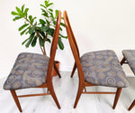 6 REFINISHED Danish Mid Century Modern Teak Chairs by Niels Koefoed, model Eva 6