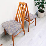 6 REFINISHED Danish Mid Century Modern Teak Chairs by Niels Koefoed, model Eva 7
