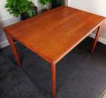 REFINISHED Danish MCM Teak Draw Leaf Table by H. Kjaernulf  47