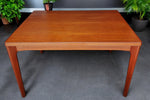 REFINISHED Danish MCM Teak Draw Leaf Table by H. Kjaernulf  47
