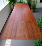 REFINISHED Danish MCM Teak Draw Leaf Table by H. Kjaernulf  65
