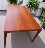 REFINISHED Danish MCM Teak Draw Leaf Table by H. Kjaernulf  65