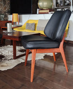 REFINISHED REUPHOLSTERED Danish Mid Century Modern Teak Framed Easy Chair 9