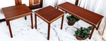 REFINISHED Set of Danish Mid Century Modern coffee table & 2 end tables 2
