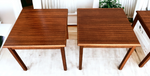 REFINISHED Set of Danish Mid Century Modern coffee table & 2 end tables 6