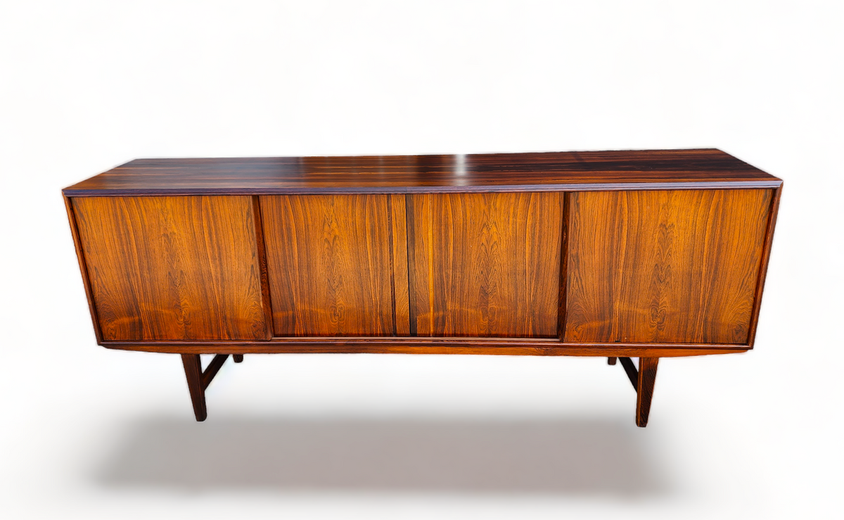 REFINISHED Danish MCM Brazilian Rosewood Sideboard by E.W.Bach  77