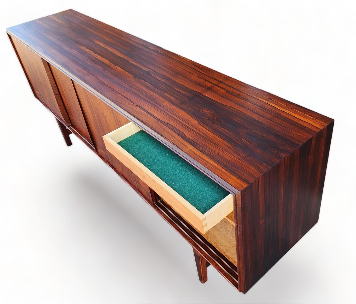 REFINISHED Danish MCM Brazilian Rosewood Sideboard by E.W.Bach  77