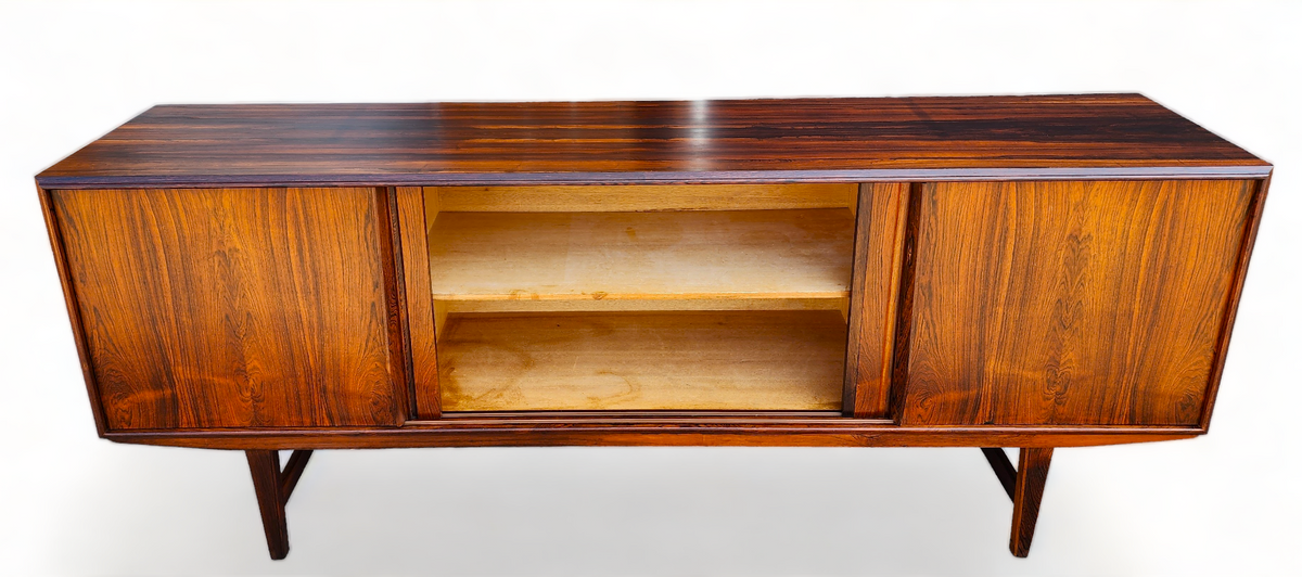 REFINISHED Danish MCM Brazilian Rosewood Sideboard by E.W.Bach  77