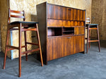 Danish Mid Century Modern Rosewood Bar by J.Andersen & 2 Chairs by E.Buch 6