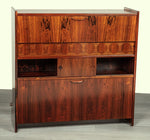 Danish Mid Century Modern Rosewood Bar by J.Andersen & 2 Chairs by E.Buch 5