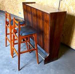 Danish Mid Century Modern Rosewood Bar by J.Andersen & 2 Chairs by E.Buch 9