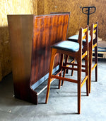 Danish Mid Century Modern Rosewood Bar by J.Andersen & 2 Chairs by E.Buch 10