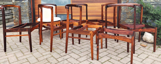 Choose Fabric***8 RESTORED Danish MCM Rosewood Chairs by Erik Buch