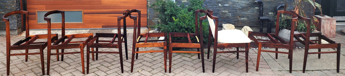 Choose Fabric***8 RESTORED Danish MCM Rosewood Chairs by Erik Buch