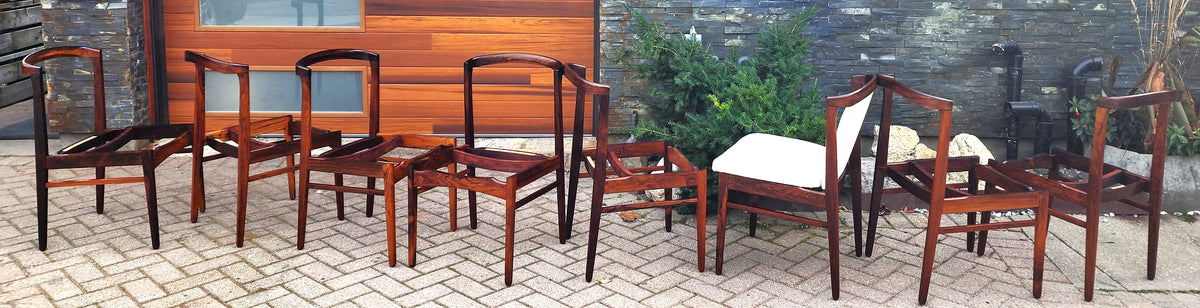 Choose Fabric***8 RESTORED Danish MCM Rosewood Chairs by Erik Buch