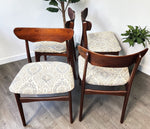 4 RESTORED Danish Mid Century Modern Rosewood Chairs by Schiønning & Elgaard 5