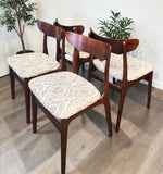 4 RESTORED Danish Mid Century Modern Rosewood Chairs by Schiønning & Elgaard 7