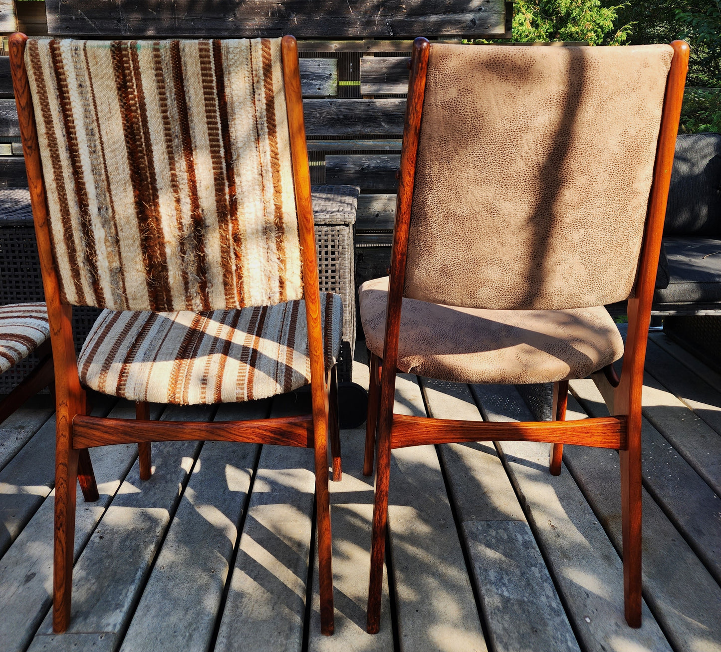 Choose Fabric! RESTORED Danish Mid Century Modern Brazilian Rosewood Chairs (12 available)