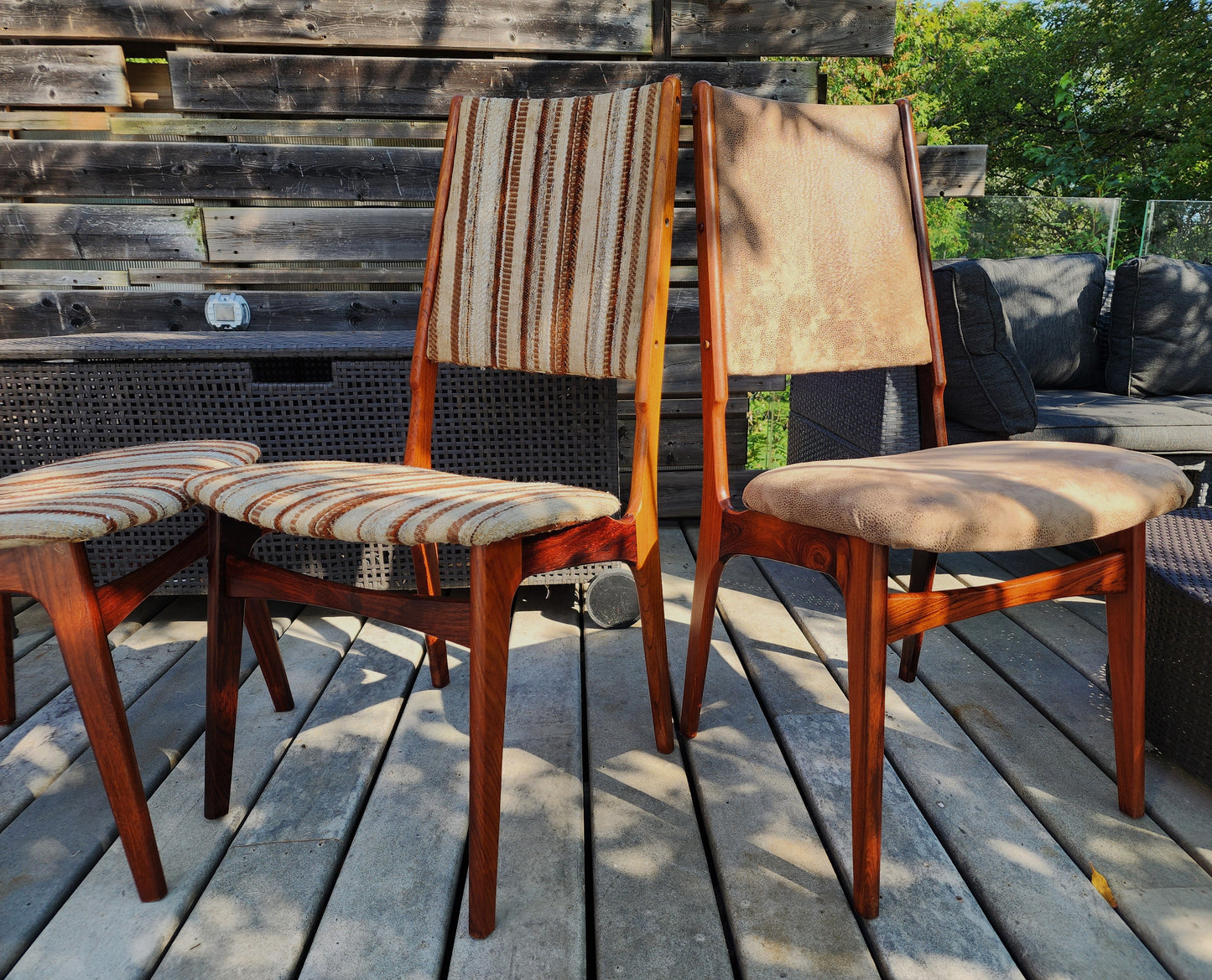 Choose Fabric! RESTORED Danish Mid Century Modern Brazilian Rosewood Chairs (12 available)