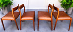 4 Danish MCM Rosewood & Leather Chairs by N.Moller #77 4