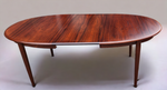 RESTORED Danish MCM Rosewood Table Oval w 2 leaves 58