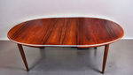 RESTORED Danish MCM Rosewood Table Oval w 2 leaves 58