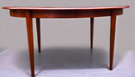 RESTORED Danish MCM Rosewood Table Oval w 2 leaves 58