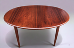 RESTORED Danish MCM Rosewood Table Oval w 2 leaves 58