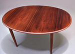 RESTORED Danish MCM Rosewood Table Oval w 2 leaves 58