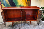 RESTORED Danish MCM Rosewood China Cabinet Display w Lighting 67