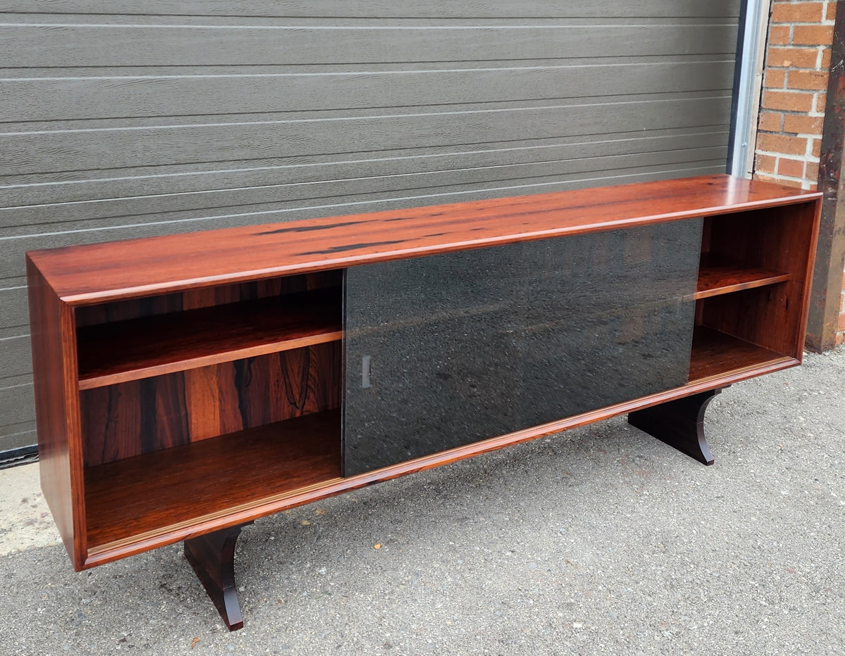 RESTORED Danish MCM Rosewood Bookcase Display TV Media Console 71