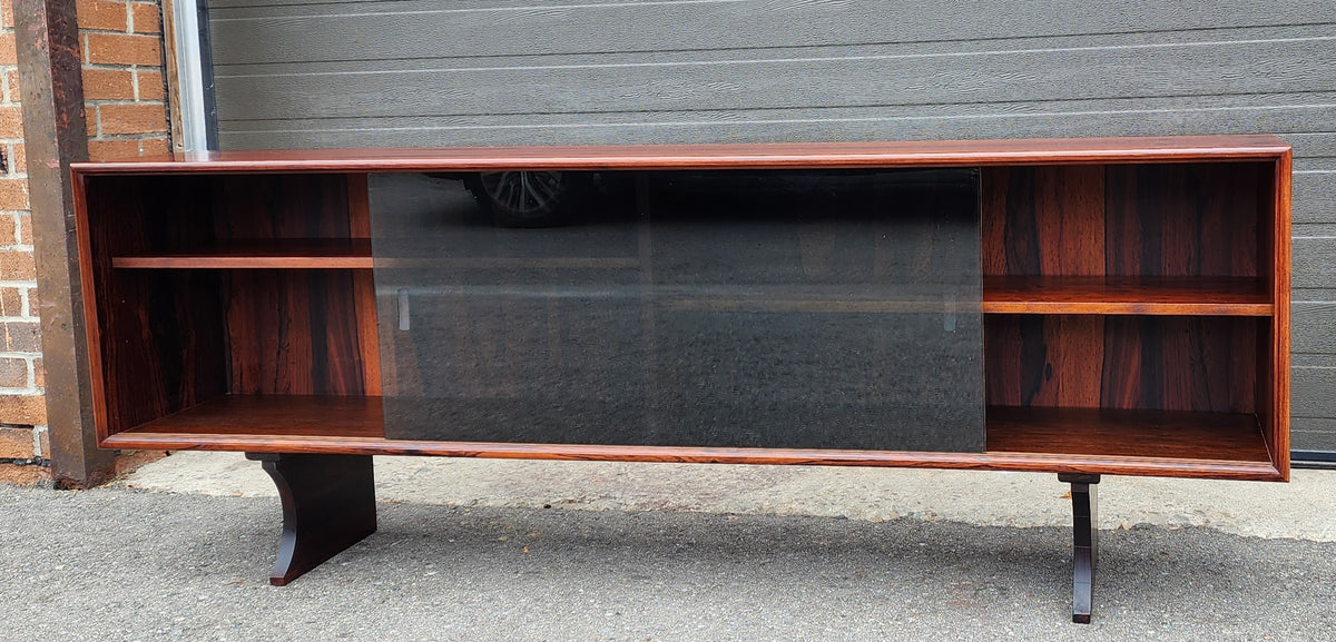 RESTORED Danish MCM Rosewood Bookcase Display TV Media Console 71